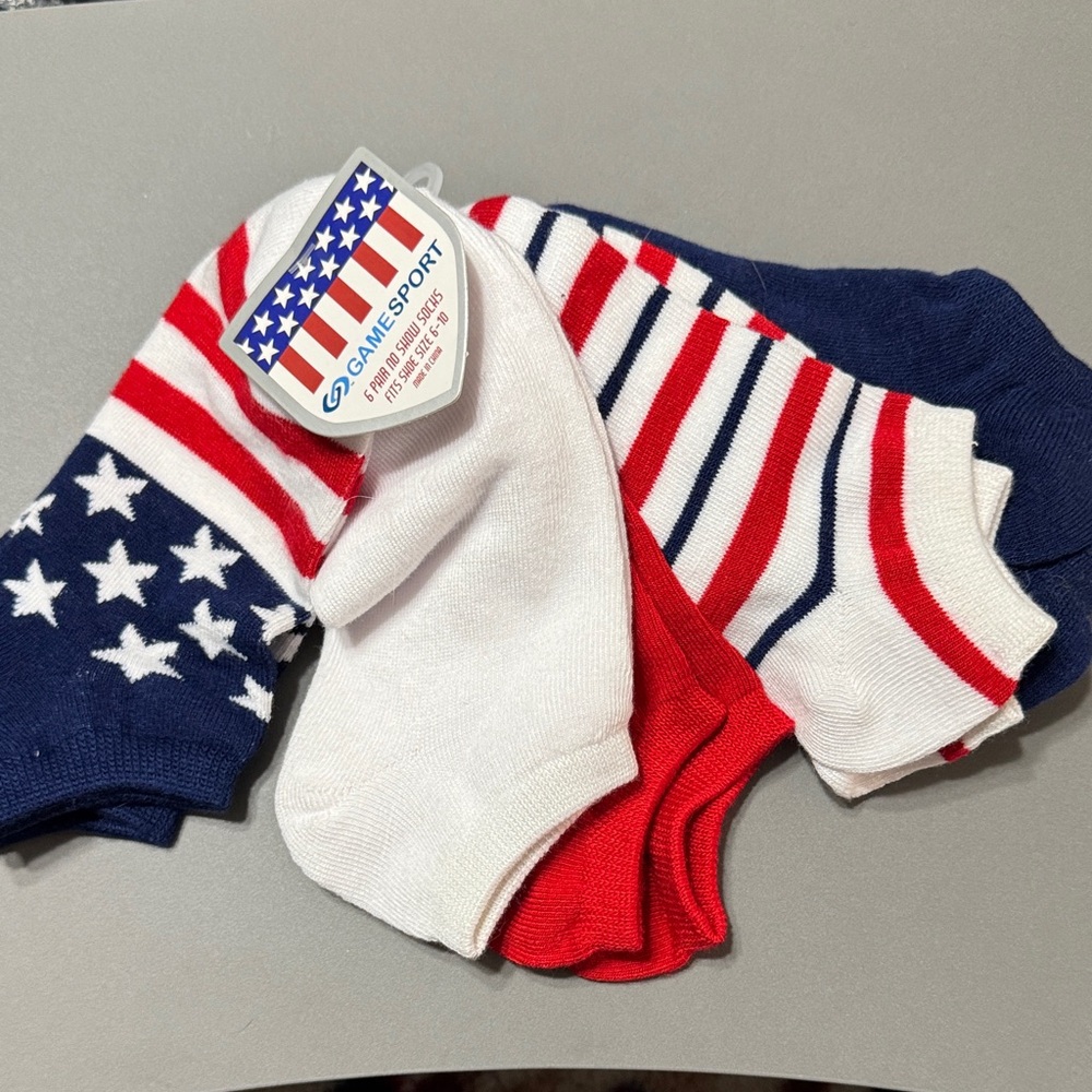 Patriotic Socks - Red, White, and Blue